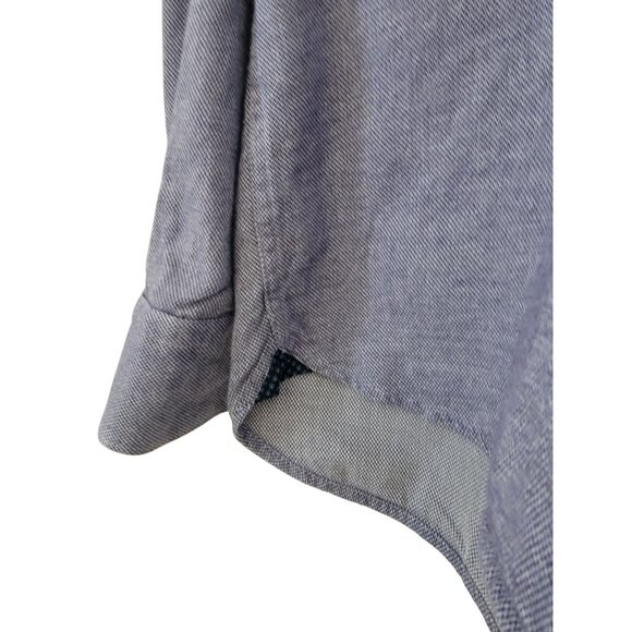 Ted Baker London Blue Herringbone Long Sleeve Button-Down Shirt Men's Sz 5 (XL) - Picture 4 of 7